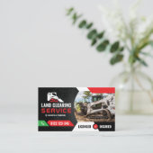 掘削、林業マルチング、土地清算 名刺 (スタンド正面)