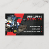 掘削、林業マルチング、土地清算 名刺 (裏面)