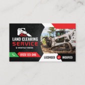 掘削、林業マルチング、土地清算 名刺 (正面)