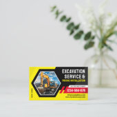 掘削、舗装、マルチ、土地清算 名刺 (スタンド正面)