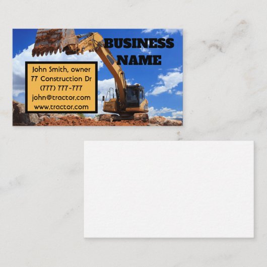 掘進トラクタ 名刺 (正面/裏面)