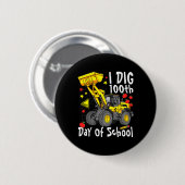 掘100日の学校ディガー掘削機スクールダ 缶バッジ (正面&裏面)