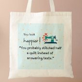 「掛け布団の半分を縫ったんだね」 トートバッグ