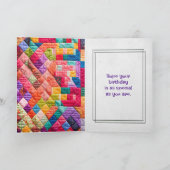 掛け熱狂する布団および誕生日用針 カード (内部)