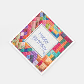 掛け熱狂する布団および誕生日用針 スタンダードランチョンナプキン (角)