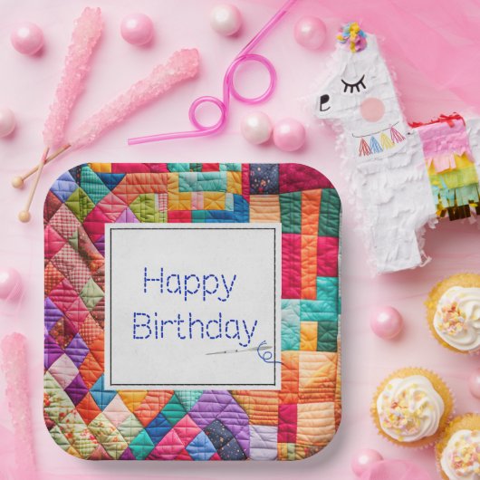 掛け熱狂する布団および誕生日用針 ペーパープレート (パーティー)