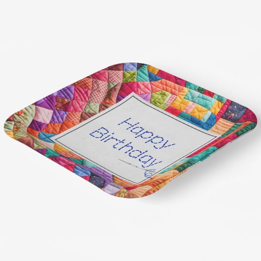 掛け熱狂する布団および誕生日用針 ペーパープレート (傾斜あり)