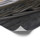 採れたての梨のバスケット。 ポスター (角)