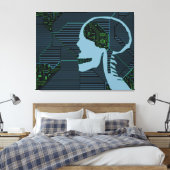 採光された論理頭蓋骨 キャンバスプリント (インサイチュ (寝室))