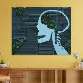 採光された論理頭蓋骨 キャンバスプリント (インサイチュ (リビング))