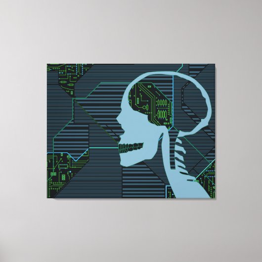 採光された論理頭蓋骨 キャンバスプリント (正面)