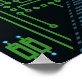 採光された論理頭蓋骨 ポスター (角)