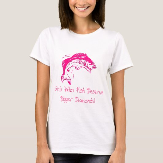 採取する女の子はより大きいダイヤモンドに値します Tシャツ (正面)