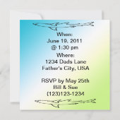 採取-幸せな父の日の招待状 招待状 (裏面)