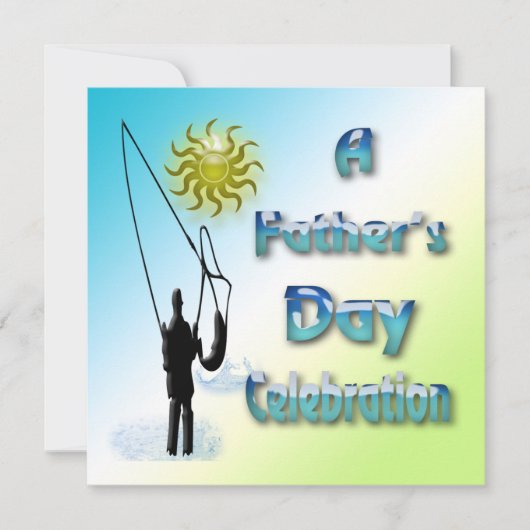 採取-幸せな父の日の招待状 招待状 (正面)