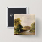 採取: 遊びます魚(キャンバスの油)を 缶バッジ (正面&裏面)