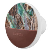 採掘されたターコイズパーソナライズされた石 セラミックノブ (右)