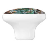 採掘されたターコイズ石 セラミックノブ (側面)