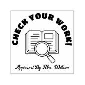 採点チェック作業承認済み先生 セルフインキングスタンプ (デザイン)