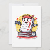 採点用紙が私のカーディオ 教師へのギフト 招待状 (正面)