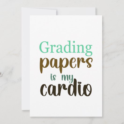 採点紙は私のカーディオの贈り物先生 招待状 (裏面)