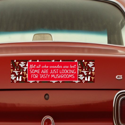 採生きのこハンターおもしろい菌おもしろいオリジナル バンパーステッカー