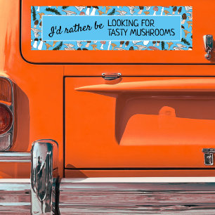 採生きのこハンターおもしろい菌おもしろいオリジナル バンパーステッカー