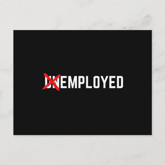 採用おもしろい新職初職男性女性 ポストカード (正面)