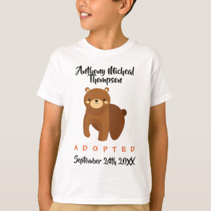 採用されたヒグマの採用-名前をカスタムするのワイシャツ Tシャツ