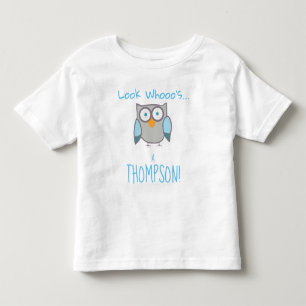採用されたフクロウの名字-名前をカスタムするのワイシャツ トドラーTシャツ