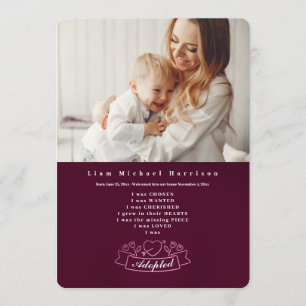 採用された写真の発表 招待状