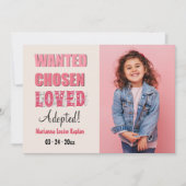 採用された写真アナウンス 案内状 (正面)