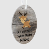 採用される-カスタマイズシカの採用のギフト オーナメント (正面)