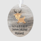 採用される-カスタマイズシカの採用のギフト オーナメント (正面)