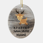 採用される-カスタマイズシカの採用のギフト セラミックオーナメント (右)