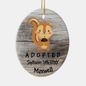 採用される-カスタマイズシマリスの採用のギフト セラミックオーナメント (右)