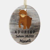 採用される-カスタマイズヒグマの採用のギフト セラミックオーナメント (右)