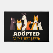 採用され最高のた品種：犬の救助の避難所 ドアマット (正面)