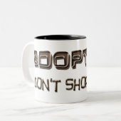 採用して下さい-マグは買物をしません ツートーンマグカップ (正面左)