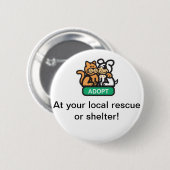 採用して下さい! 缶バッジ (正面&裏面)