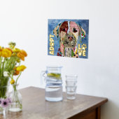 採用しないショップラブラドールレトリエバーフォイルプリント 箔ポスター (レイダウン (キッチン))