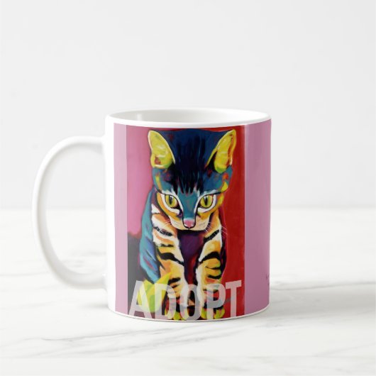 採用しますRonの焼跡によってマグを吹き出して下さい コーヒーマグカップ (左)