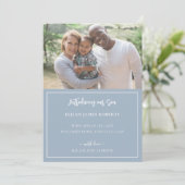 採用に関する発表(青と白ストライプ) 案内状 (スタンド正面)