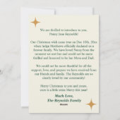 採用のお知らせウィッ来ク真のホリデーカード シーズンカード (裏面)