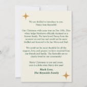 採用のお知らせウィッ来ク真のホリデーカード シーズンカード (裏面)