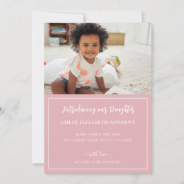 採用のお知らせピンクと白のストライプ 案内状