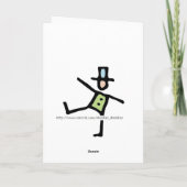 採用のお祝いカード カード (裏面)