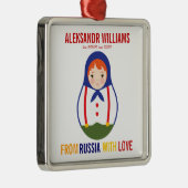 採用のオーナメントのロシア人のMatryoshkaの記念品 メタルオーナメント (右)