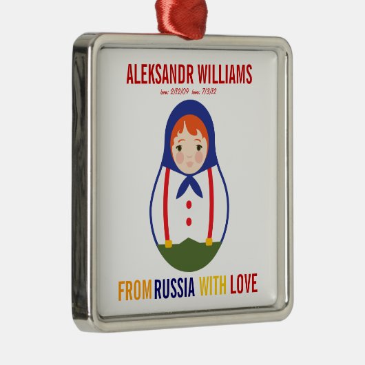 採用のオーナメントのロシア人のMatryoshkaの記念品 メタルオーナメント (右)