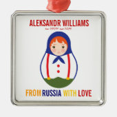 採用のオーナメントのロシア人のMatryoshkaの記念品 メタルオーナメント (正面)